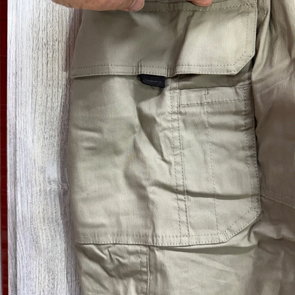 BC Clothing Mens Cargo Pants XL x 30 Khaki Tan Stretch Hiking Work Trousers